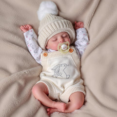 BABESIDE cloth-body doll provides cozy huggable sensation for nurturing activities.
