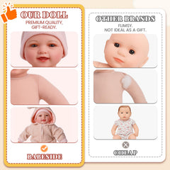 BABESIDE baby doll face with sparkling eyes and rosy cheeks for storytelling