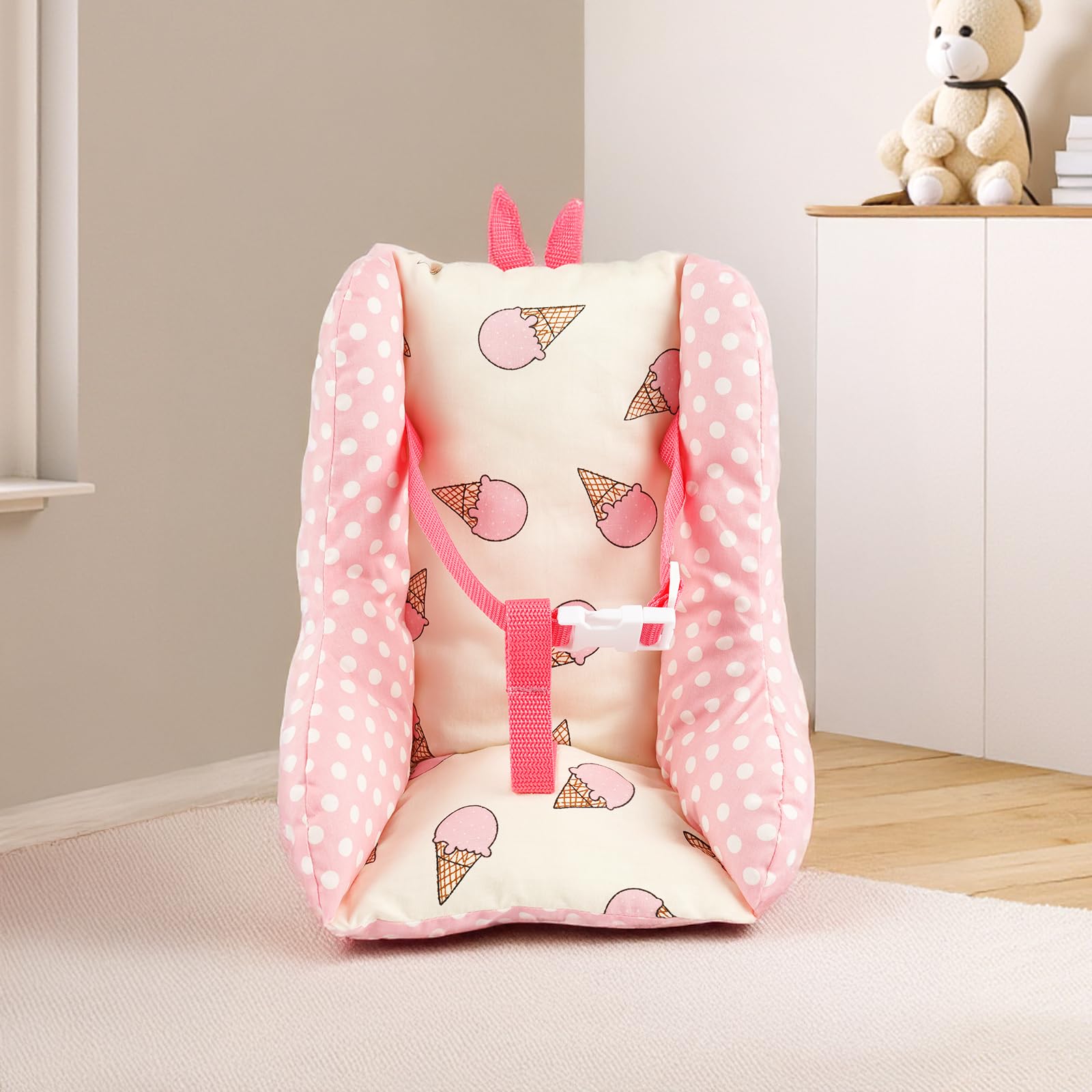 BABESIDE soft seat helps kids lift and carry dolls easily during travel or play.