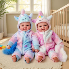 BABESIDE twin baby dolls 17-inch realistic face for imaginative nurturing play