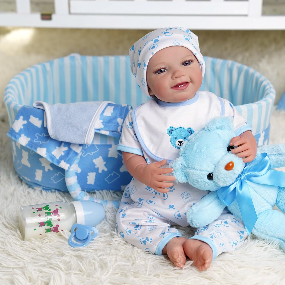 BABESIDE bear stuffed toy adds a cuddly companion to scenes.