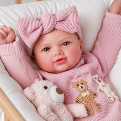 BABESIDE Benson 20inch soft vinyl skin detail invites gentle cuddling