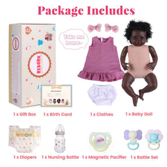 BABESIDE Black Reborn doll – safe materials for ages 3 and up with family-friendly use