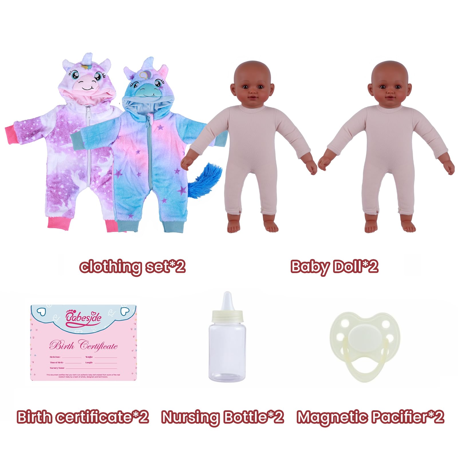 BABESIDE realistic baby twins for ages 3+, ideal for gifts and collections