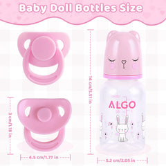 BABESIDE blue bear-pattern doll bottle for outfit coordination and storytelling