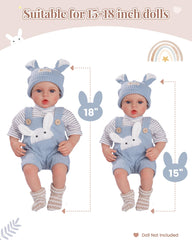 BABESIDE bunny ears hat in blue adds playful charm during pretend play