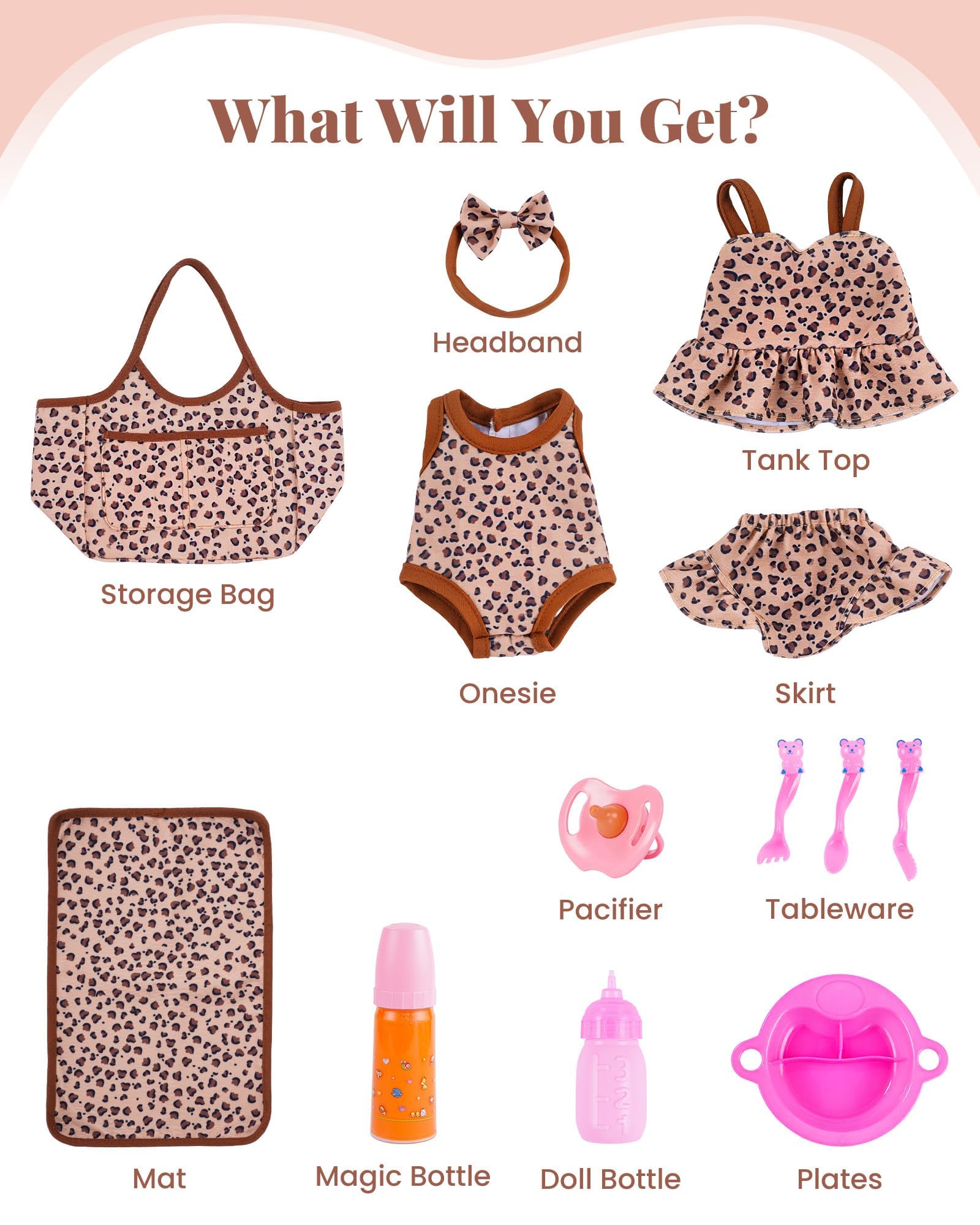 BABESIDE complete doll accessory set for imaginative scenarios