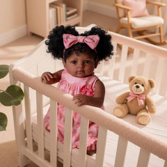 BABESIDE Daisy bright brown eyes captivate during imaginative caregiving play