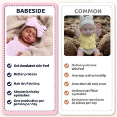 BABESIDE Daisy includes a feeding bottle for caring role-play.
