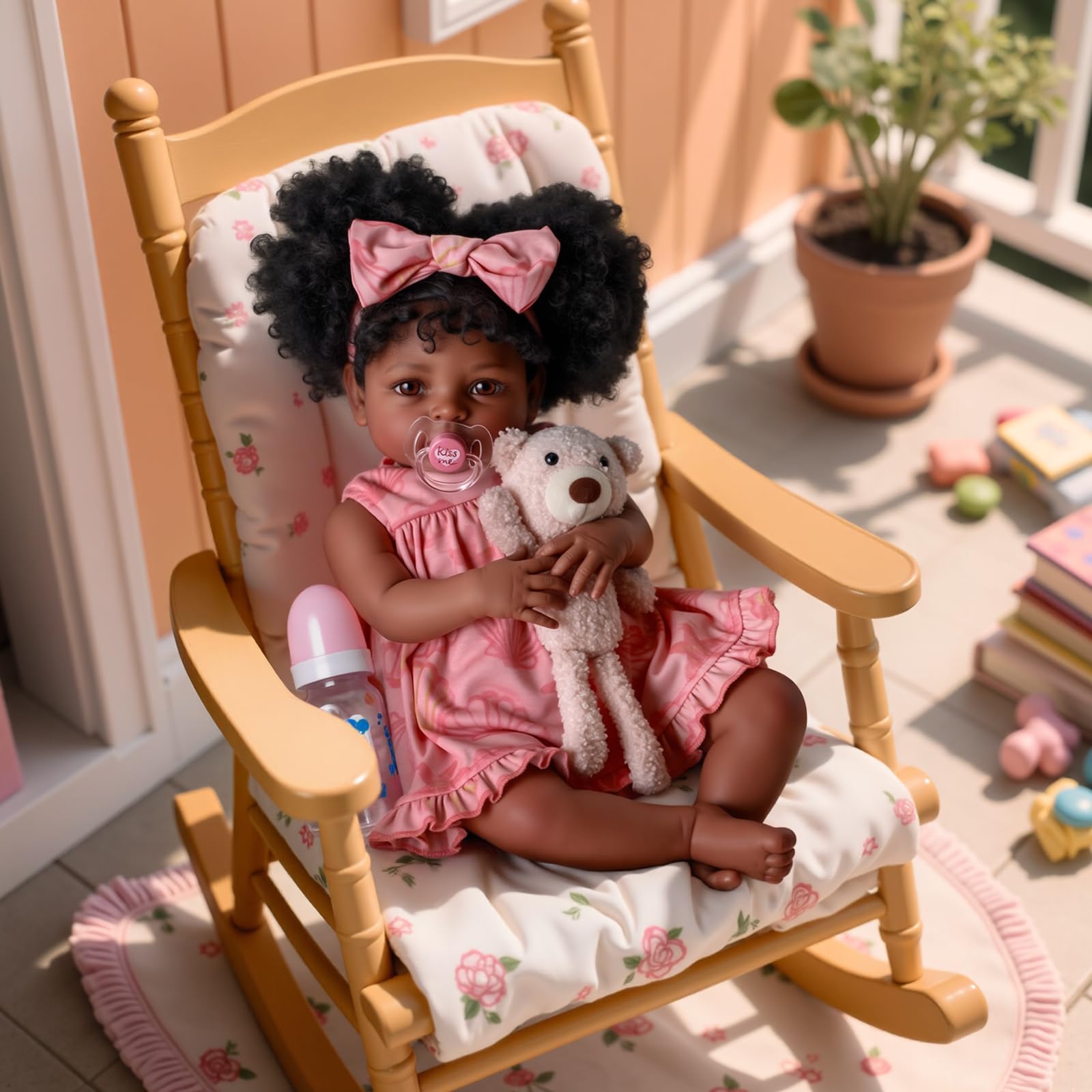 BABESIDE Daisy soft-cloth body feels warm and cuddly to hold for comfort