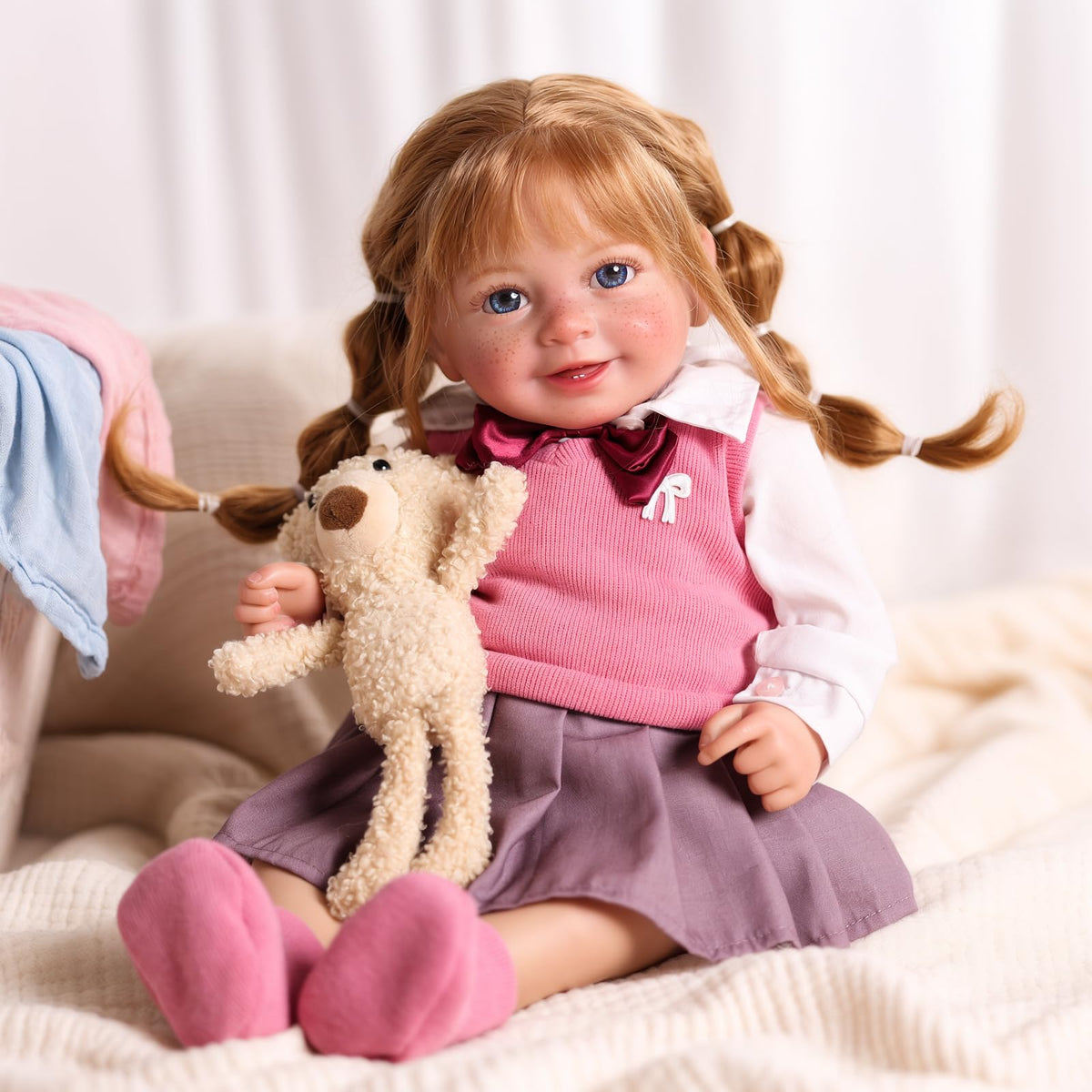 BABESIDE Dara 20in face close-up with blue eyes for imaginative play