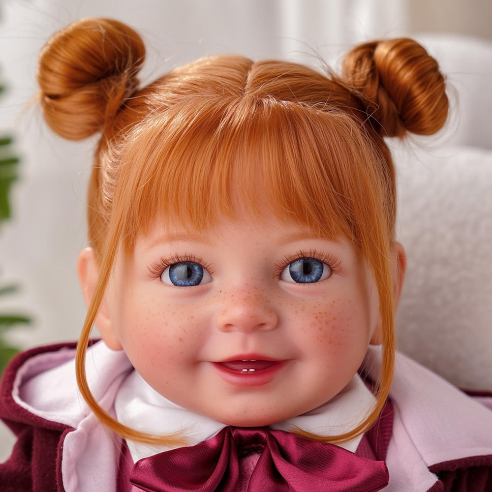 BABESIDE Dara soft brown hair close-up for styling and nurturing play