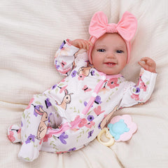 BABESIDE Dara 20-inch lifelike doll with blue eyes for realistic bedtime companionship