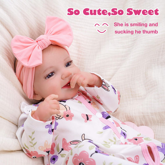 BABESIDE Dara newborn-like soft cloth body invites gentle cuddling and imaginative play