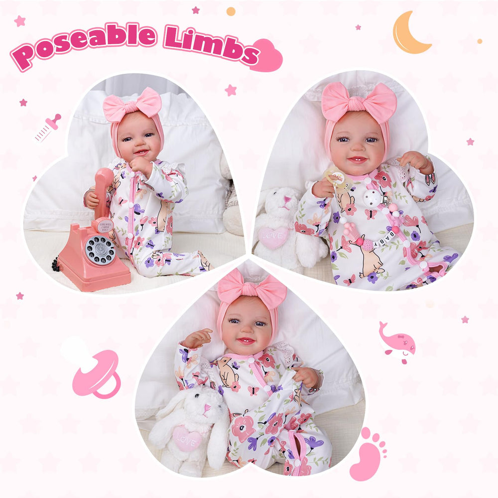 BABESIDE Dara wearing a pink princess dress for magical pretend play