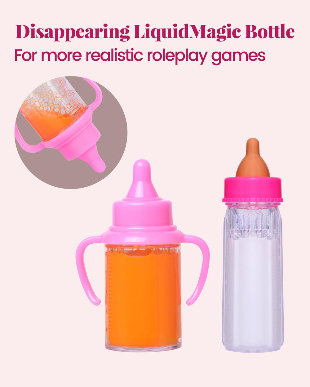 BABESIDE dinnerware and bath set for realistic pretend play