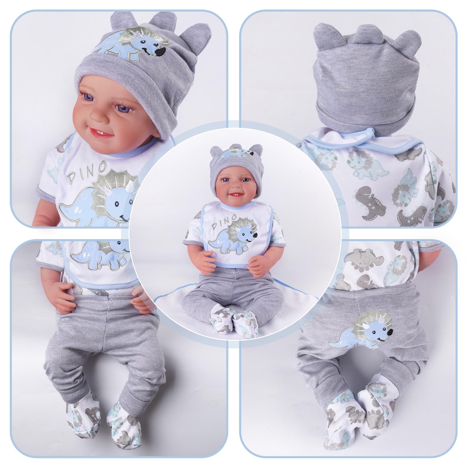 BABESIDE dinosaurs trousers for 17-22 inch dolls offer cozy daily outfits
