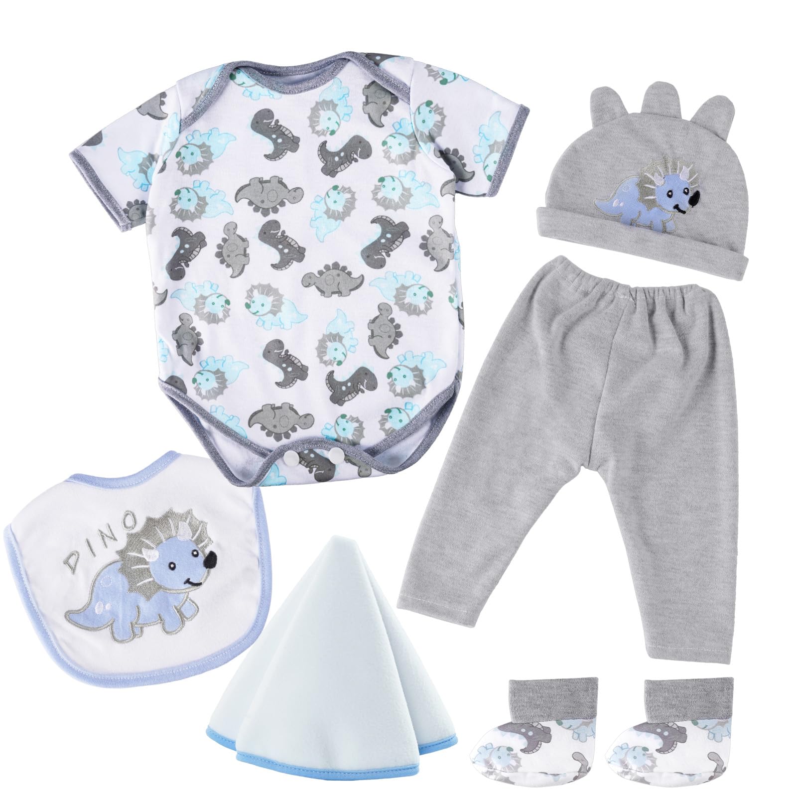 BABESIDE dinosaurs t-shirt for 17-22 inch dolls enhances realistic play