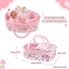 BABESIDE compact doll bassinet scene for portable play and tidy storage on the go.