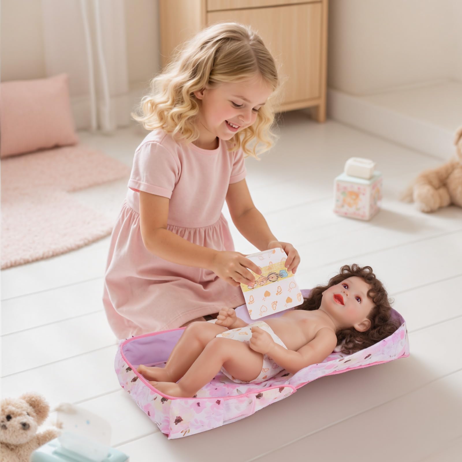 BABESIDE doll bath accessories set for imaginative spa play
