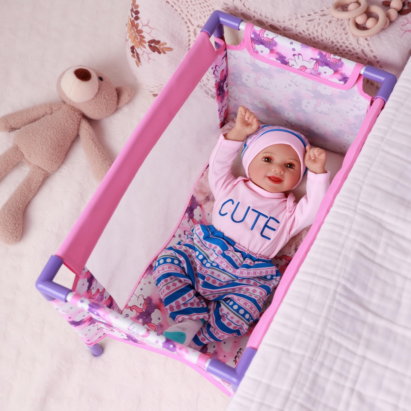 BABESIDE portable doll bed makes a thoughtful gift for kids.