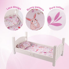 Babeside Reborn doll bed converted into two single beds for versatility.