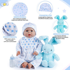 BABESIDE soft-texture doll bib for gentle feeding pretend play.