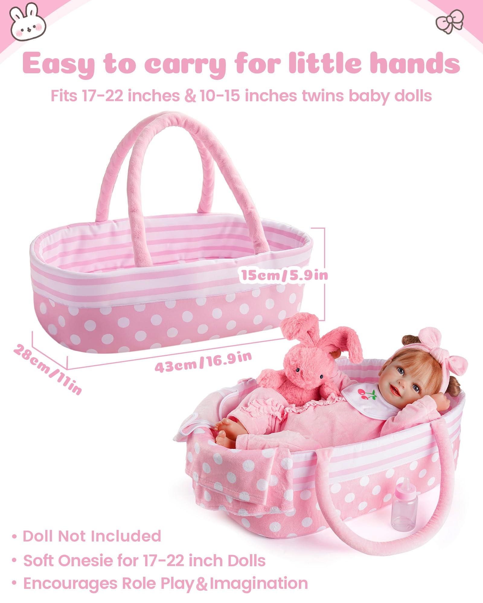 Babeside doll bib for tidy feeding pretend play sessions