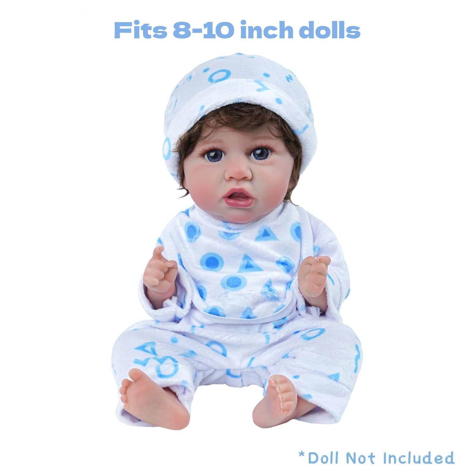 BABESIDE doll bib, helps keep outfits clean during pretend meals.
