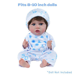 BABESIDE doll bib, helps keep outfits clean during pretend meals.