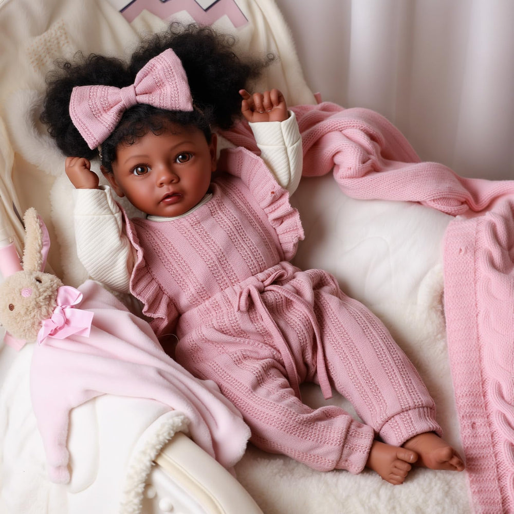 BABESIDE doll-black girl outfit, inviting dress-up and pretend storytelling.