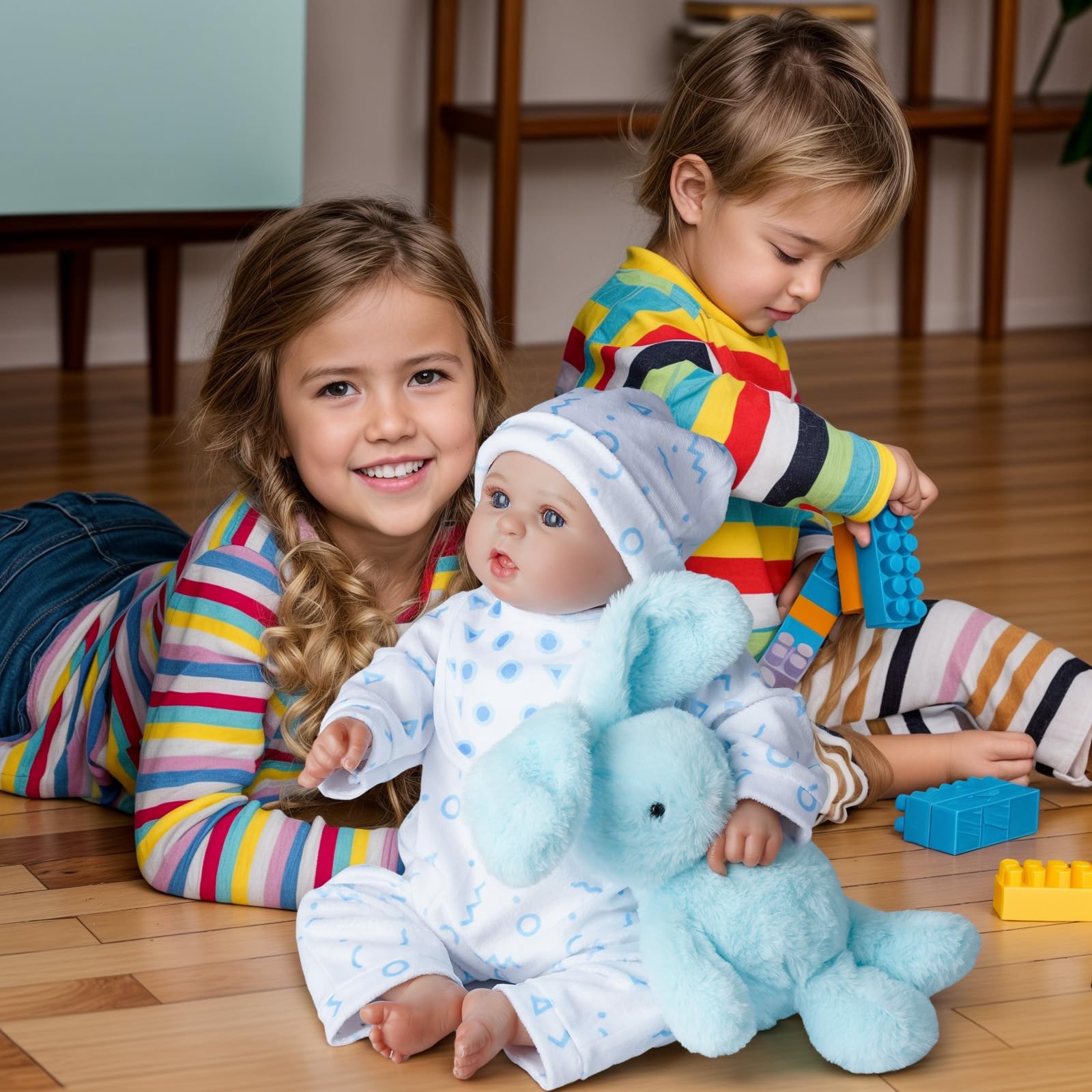 BABESIDE cozy doll blanket adds warmth during nap-time and play.
