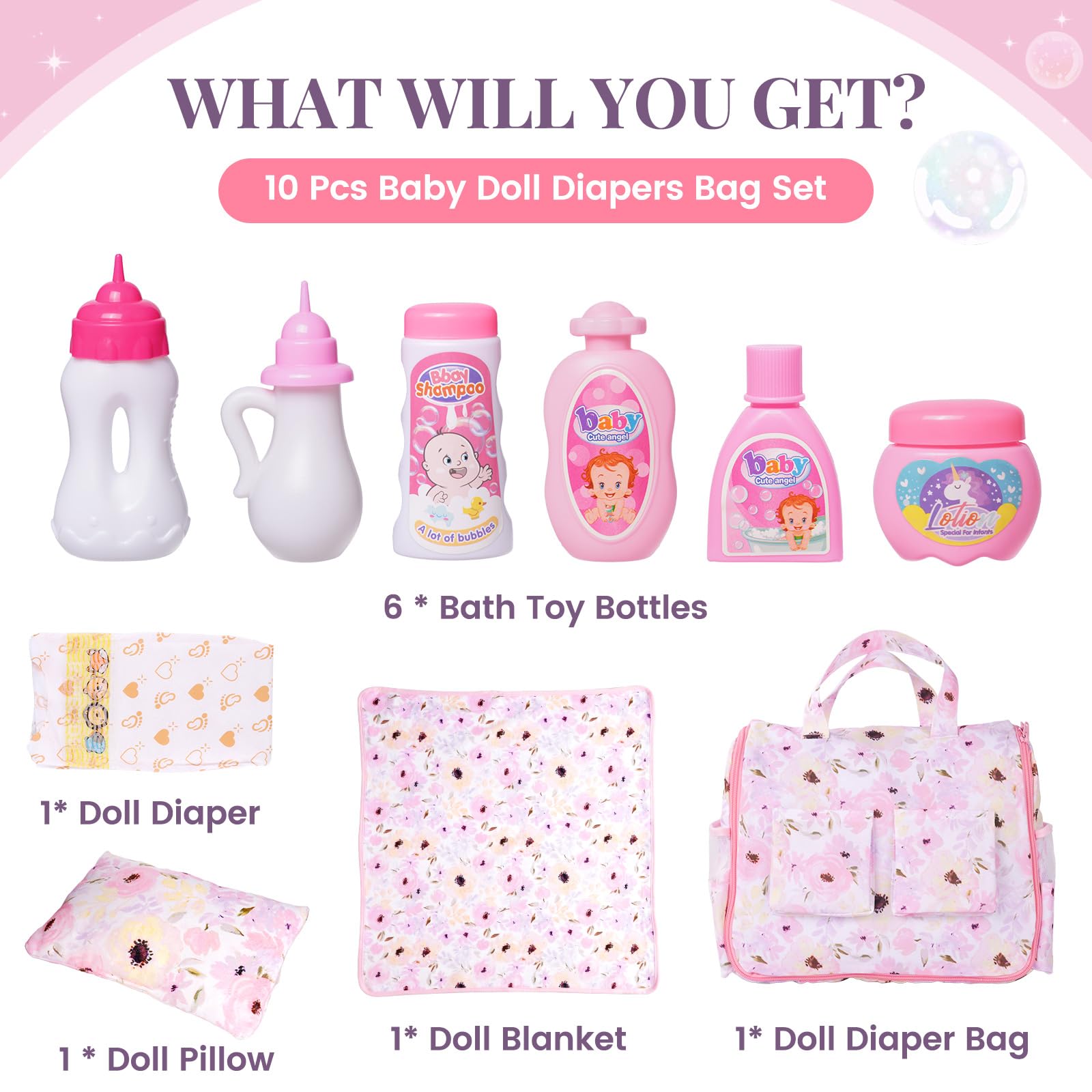 BABESIDE doll blanket in soft fabric for cozy play sessions