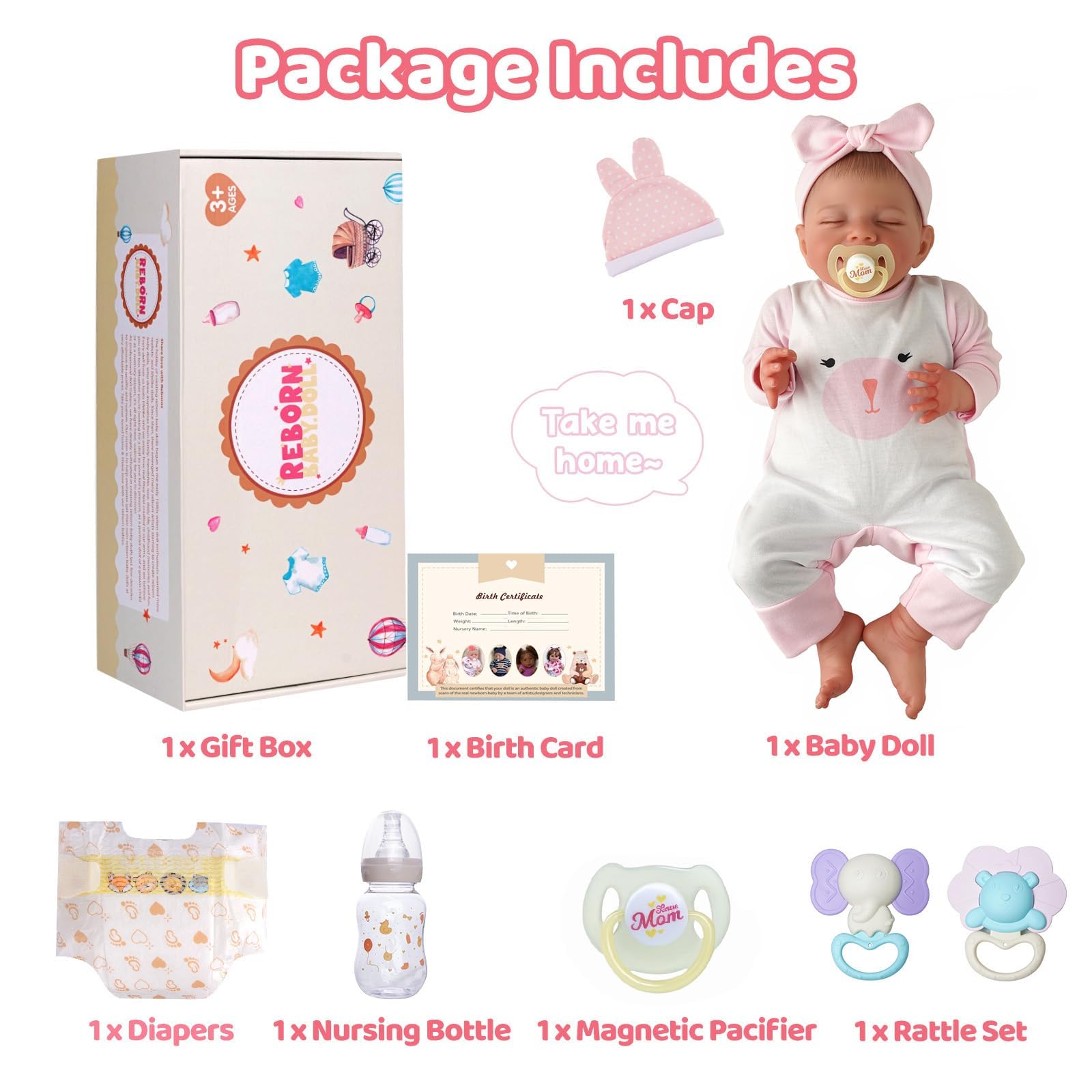 BABESIDE doll cleaning care guide with gentle wipe instructions