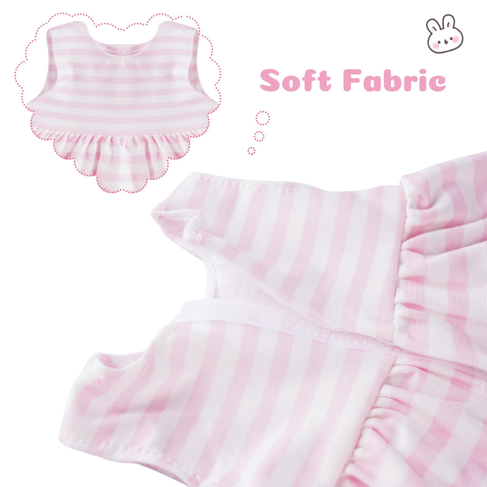 BABESIDE soft, coordinated doll clothes set for 12-16 inch dolls