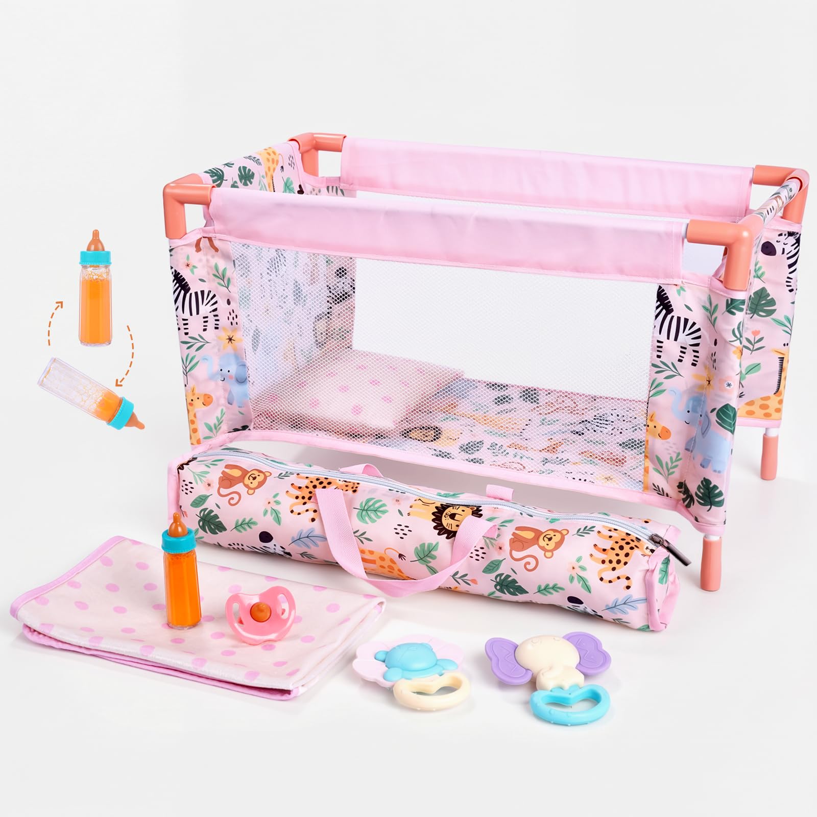 Babeside doll crib assembly shows stable setup for imaginative play