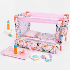 Babeside doll crib assembly shows stable setup for imaginative play