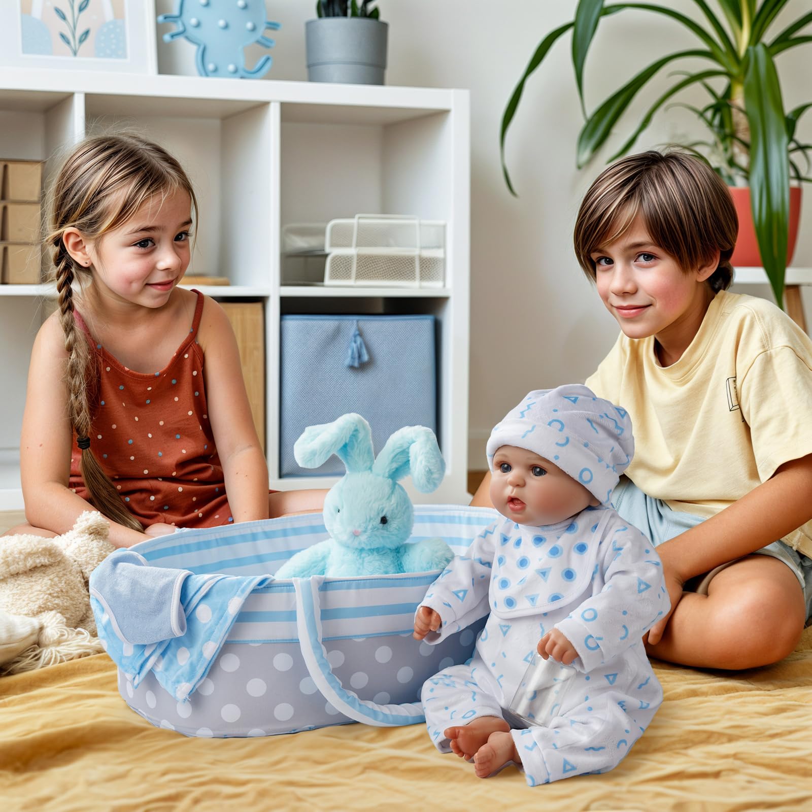 BABESIDE reusable doll diaper for tidy pretend diapering play.