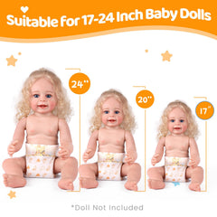 BABESIDE doll diapers packaging box for easy storage and organization.