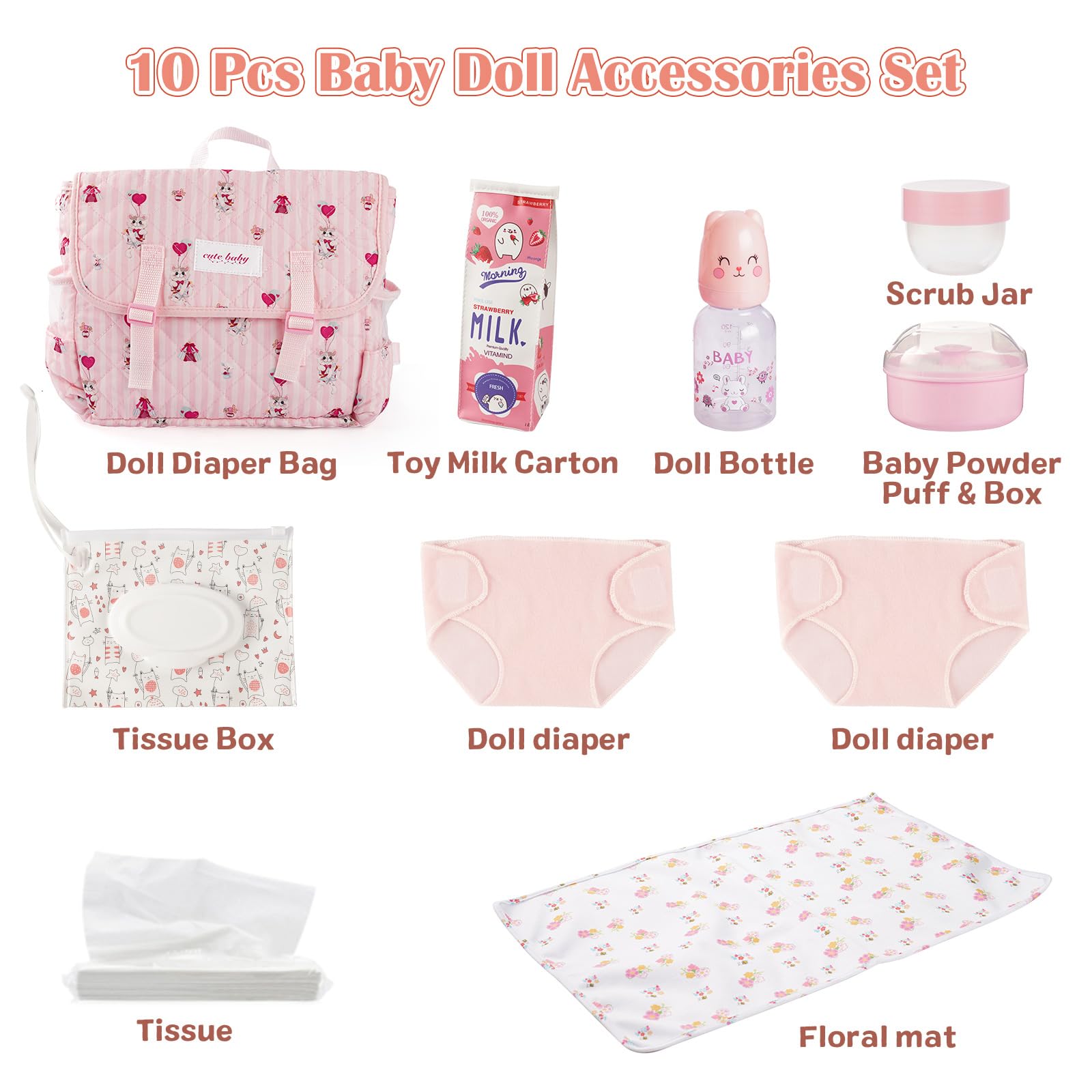 BABESIDE doll diaper pair ready for pretend changing play and care