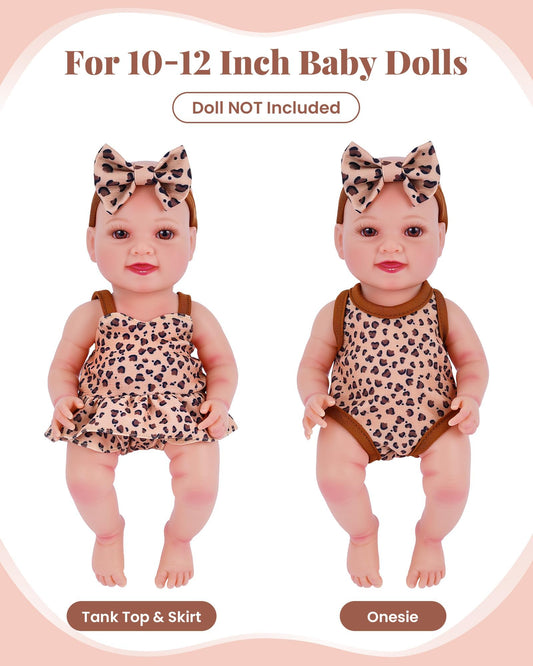 BABESIDE doll feeding bottles and tableware for realistic pretend meals