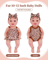 BABESIDE doll feeding bottles and tableware for realistic pretend meals