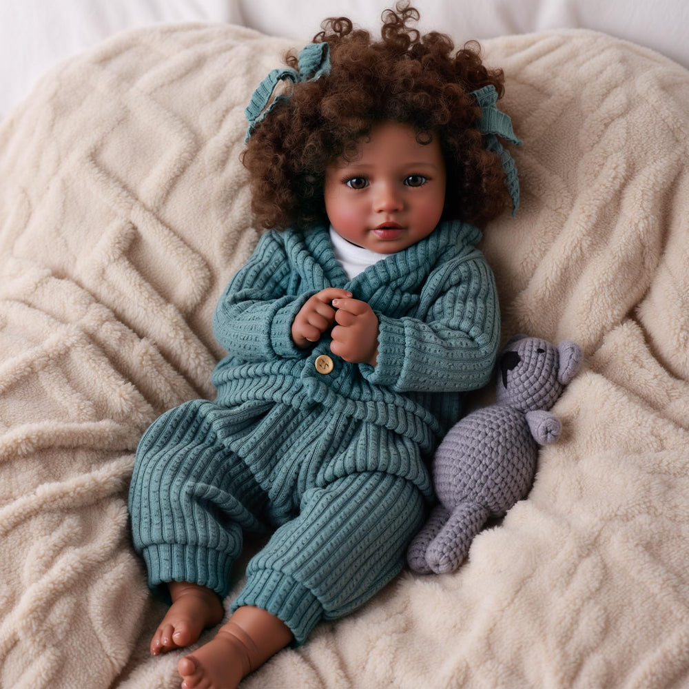 BABESIDE hand-rooted hair and lashes for convincing newborn details