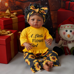 BABESIDE sunflower headband design adds cheerful detail for realistic doll styling.
