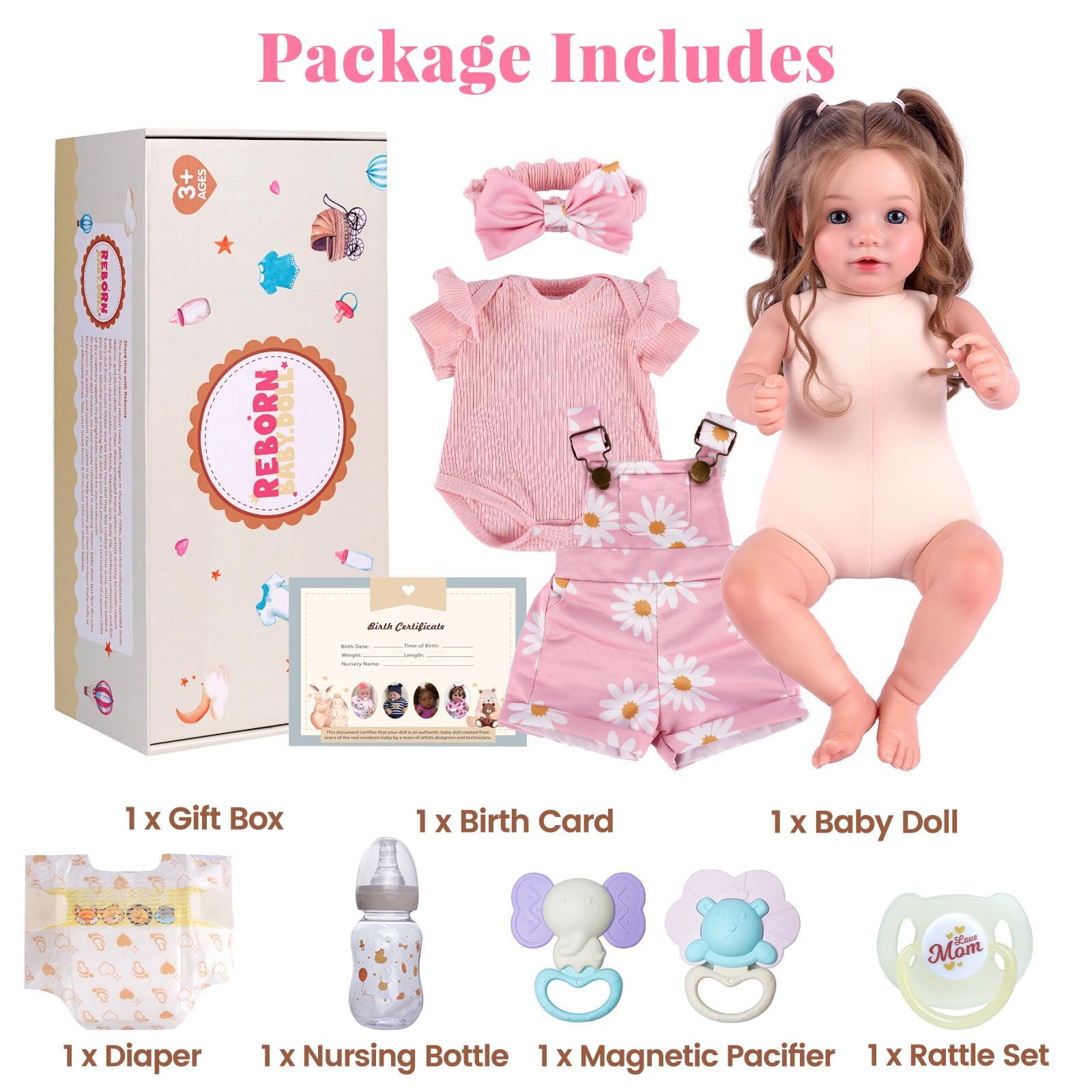 BABESIDE 20inch doll ready for nurturing play and storytelling adventures.