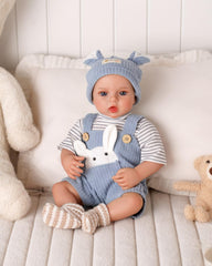 BABESIDE doll outfit displayed on a doll with blue accessories