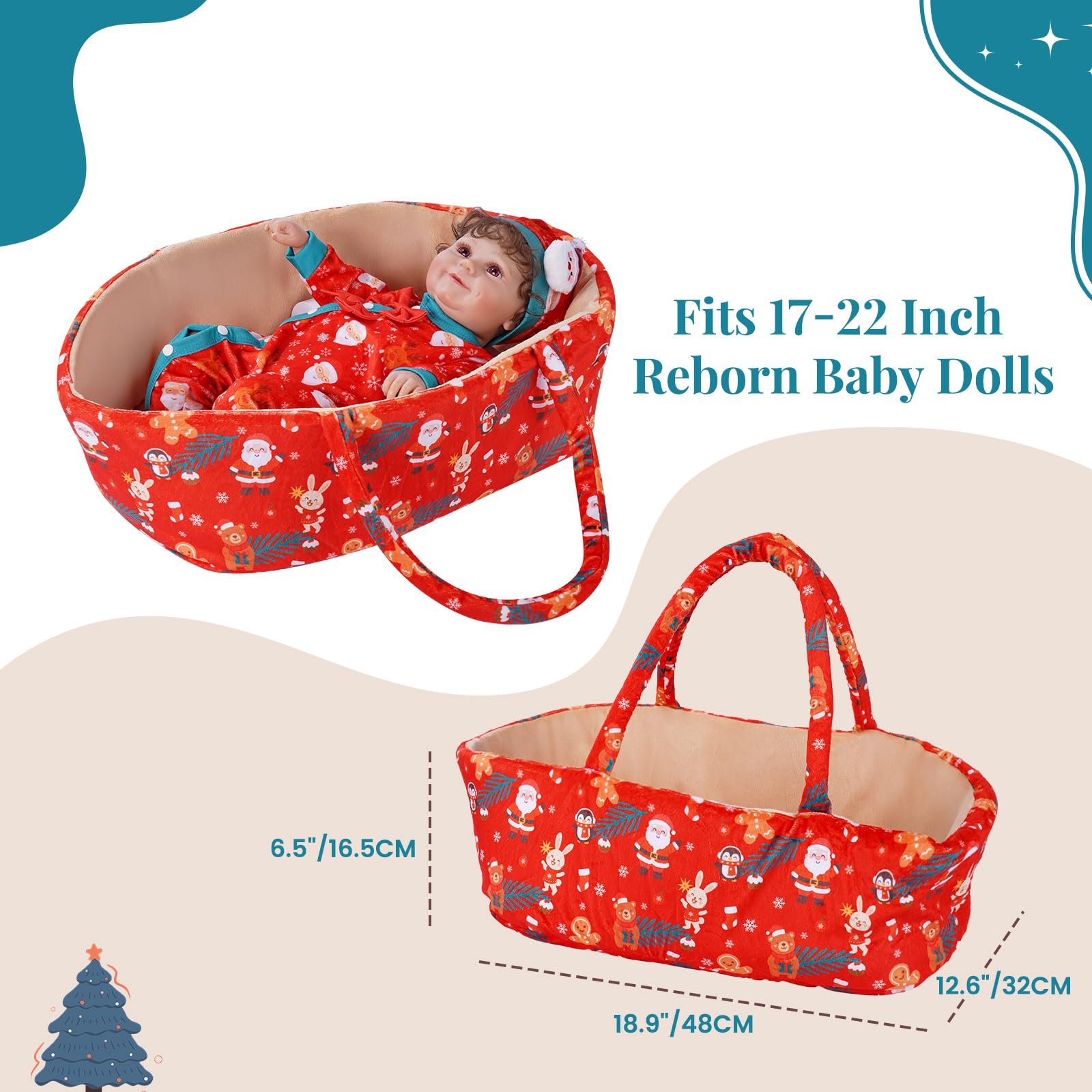 BABESIDE doll pacifier included for interactive nurturing play