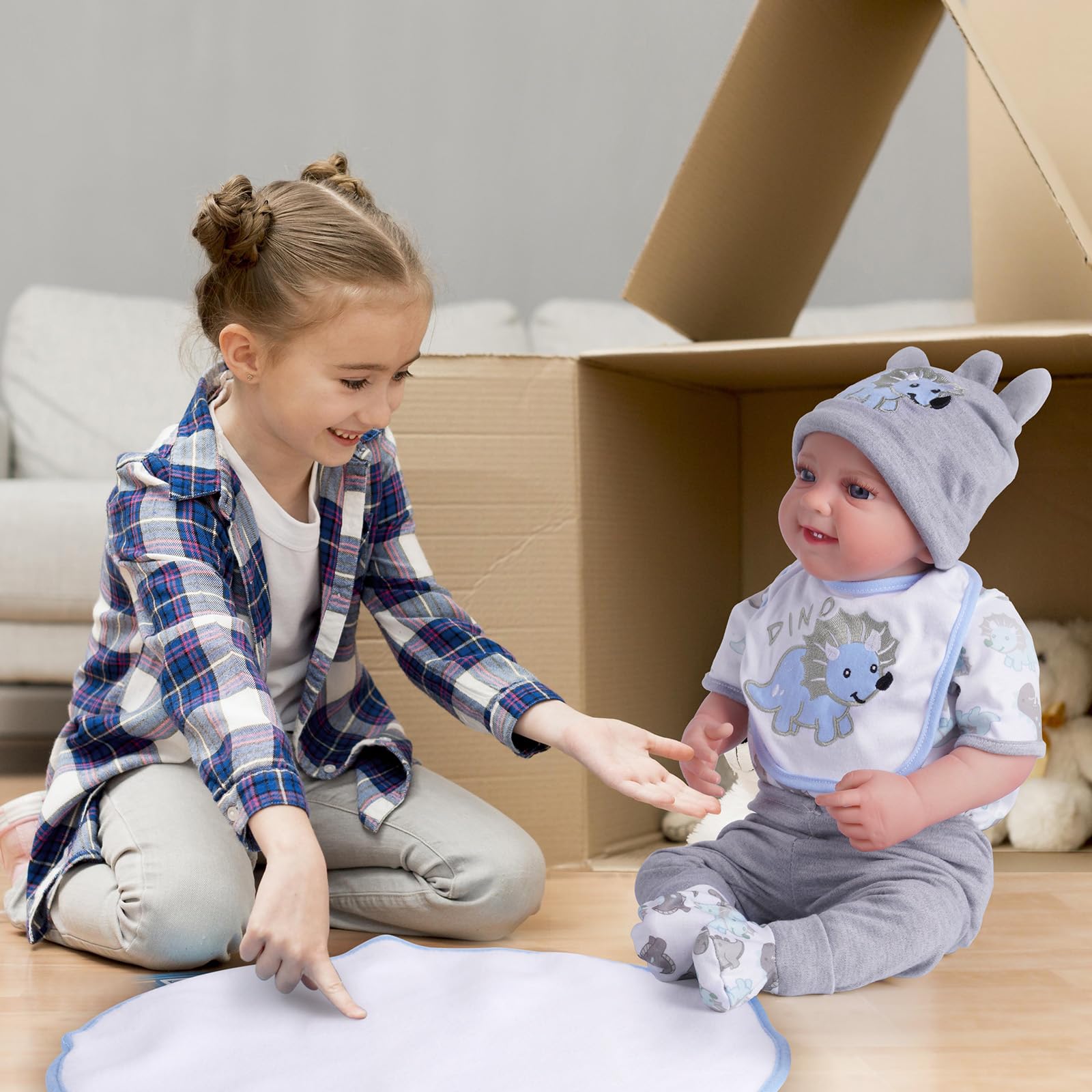 BABESIDE doll towel adds gentle warmth after playtime