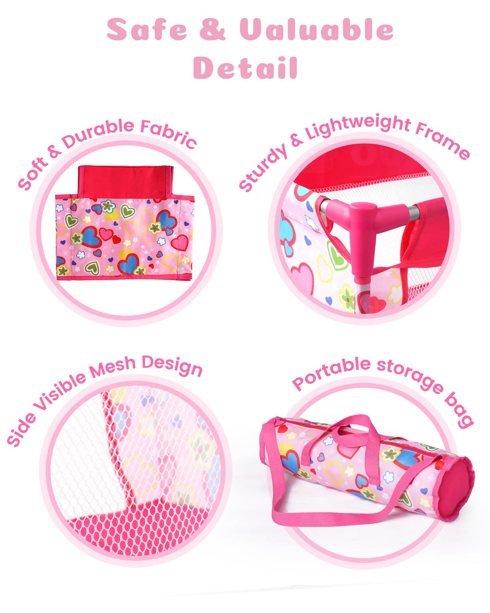 BABESIDE folded-crib-compact design travels easily and stores flat when not in use.