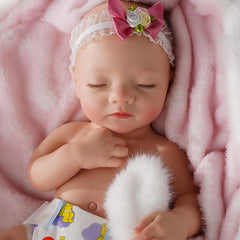 BABESIDE lifelike reborn 16-inch doll with full body silicone for realistic newborn cuddling.